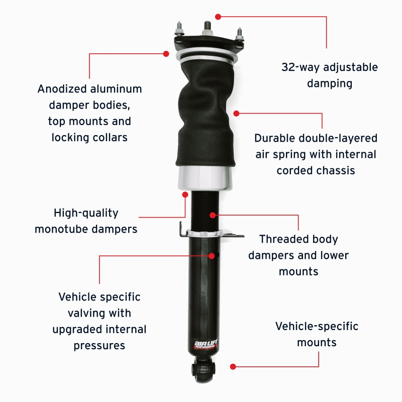 Infiniti G37 Air Suspension Kit - Front - Air Lift - 32-Level Adjustable Damping - `08-`13